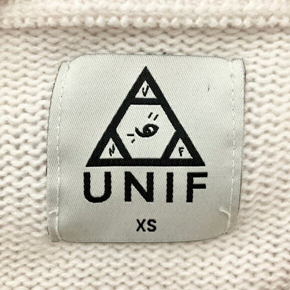 UNIF Are We Having Fun Yet Graphic Sweater Ivory Oversized Crewneck Pullover - Picture 5 of 11